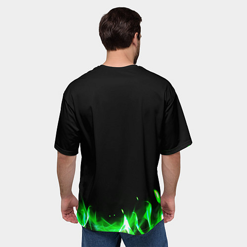 Мужская футболка оверсайз Toxic text / 3D-принт – фото 4