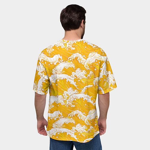 Мужская футболка оверсайз Делу время пиво щас / 3D-принт – фото 4