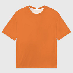 Футболка оверсайз мужская Эмоция тревожность - оранжевый, цвет: 3D-принт