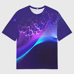 Футболка оверсайз мужская Неоновые краски всплеск, цвет: 3D-принт