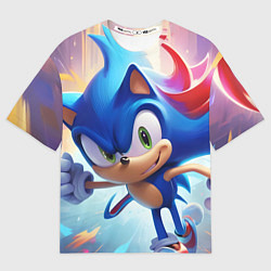 Футболка оверсайз мужская Sonic 1, цвет: 3D-принт