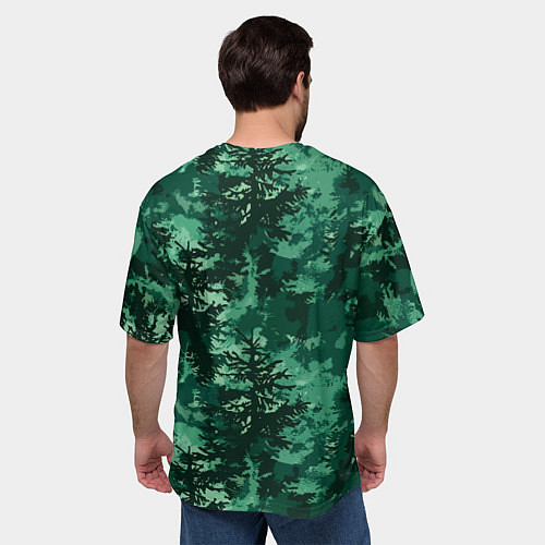 Мужская футболка оверсайз Шифровка маскировка - мат / 3D-принт – фото 4
