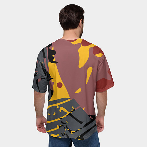 Мужская футболка оверсайз Красный викинг / 3D-принт – фото 4