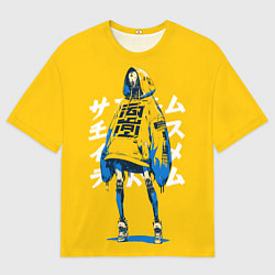 Мужская футболка оверсайз Киберпанк мода