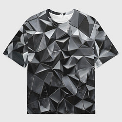 Мужская футболка оверсайз Изношенная геометрия