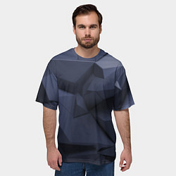 Футболка оверсайз мужская Трехмерные плиты, цвет: 3D-принт — фото 2