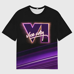 Футболка оверсайз мужская GTA VI - Vice city, цвет: 3D-принт
