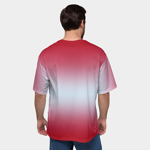 Мужская футболка оверсайз Gradient color / 3D-принт – фото 4