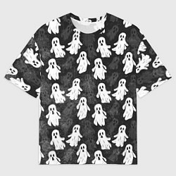 Мужская футболка оверсайз Паттерн с призраками