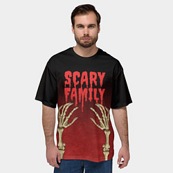 Футболка оверсайз мужская Scary famyli, цвет: 3D-принт — фото 2