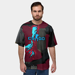 Футболка оверсайз мужская Counter strike glock, цвет: 3D-принт — фото 2