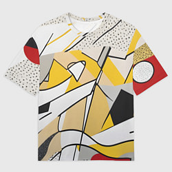 Мужская футболка оверсайз Абстракция поп-арт геометрия