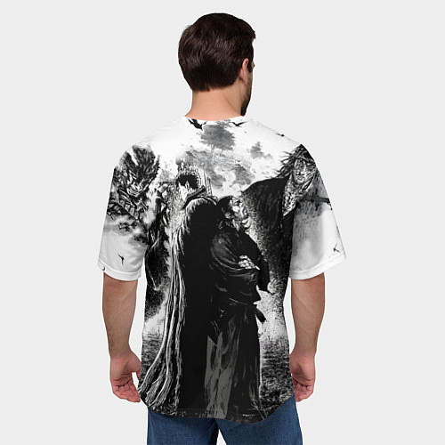 Мужская футболка оверсайз Musashi Miyamoto And Berserk / 3D-принт – фото 4