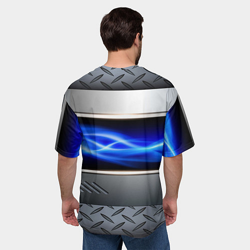 Мужская футболка оверсайз Нано Россия герб / 3D-принт – фото 4