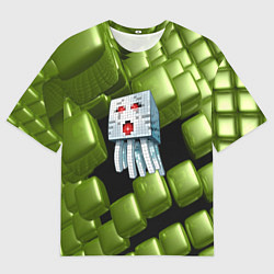 Футболка оверсайз мужская Minecraft ghost, цвет: 3D-принт