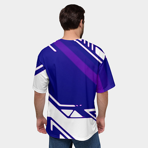 Мужская футболка оверсайз Нинтендо геометрия киберспорт / 3D-принт – фото 4