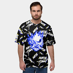 Футболка оверсайз мужская NFS samurai logo, цвет: 3D-принт — фото 2