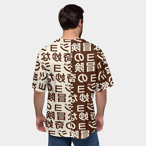 Мужская футболка оверсайз Japan pattern / 3D-принт – фото 4