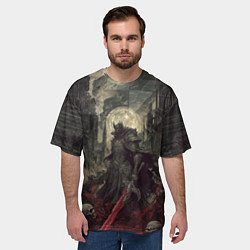 Футболка оверсайз мужская Рыцарь с багровым мечом, цвет: 3D-принт — фото 2