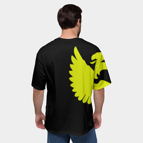 Мужская футболка оверсайз Герб РФ орёл / 3D-принт – фото 4