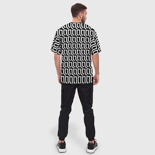 Мужская футболка оверсайз Juventus fc pattern / 3D-принт – фото 4
