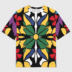Мужская футболка оверсайз Узор калейдоскоп