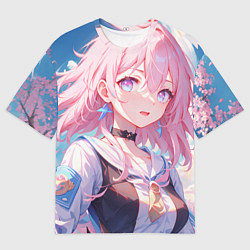 Мужская футболка оверсайз Honkai Star Rail March 7th beauty