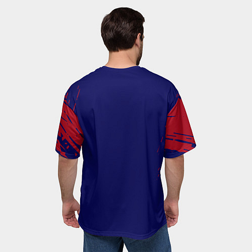 Мужская футболка оверсайз Velial squad abstract / 3D-принт – фото 4