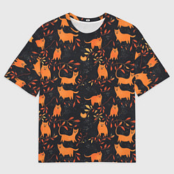 Футболка оверсайз мужская Рыжие котики, цвет: 3D-принт