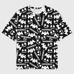 Мужская футболка оверсайз Marshmello pattern music