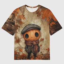 Футболка оверсайз мужская Юный тыквенный Джек, цвет: 3D-принт