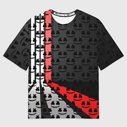Футболка оверсайз мужская Marshmello pattern, цвет: 3D-принт