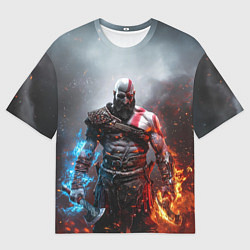 Футболка оверсайз мужская God of War Кратос, цвет: 3D-принт
