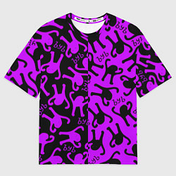 Мужская футболка оверсайз Ъуъ съука mem pattern