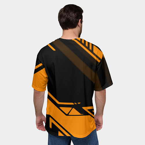 Мужская футболка оверсайз Serious Sam geometry / 3D-принт – фото 4