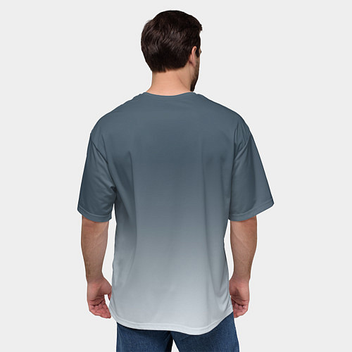 Мужская футболка оверсайз Красивая блондинка в маске - киберпанк / 3D-принт – фото 4