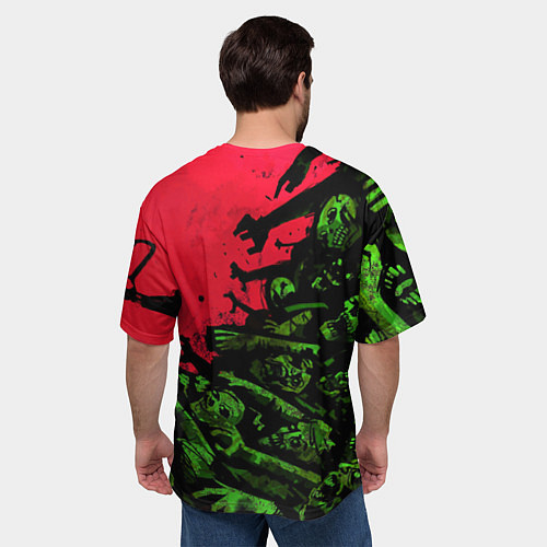 Мужская футболка оверсайз Dying Light 2 zombie / 3D-принт – фото 4