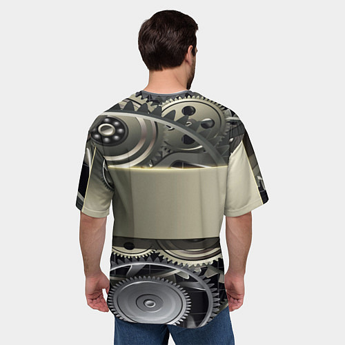 Мужская футболка оверсайз FIAT logo motors / 3D-принт – фото 4