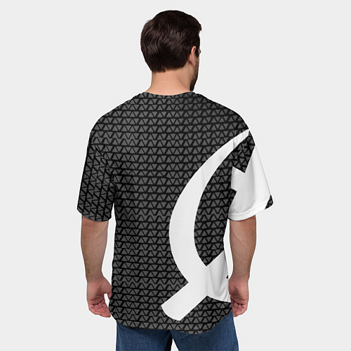 Мужская футболка оверсайз Герб РФ паттерн стиль ссср / 3D-принт – фото 4