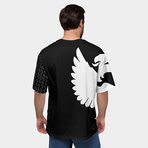Мужская футболка оверсайз СССР паттерн орёл / 3D-принт – фото 4