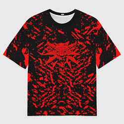 Футболка оверсайз мужская Ведьмак краски, цвет: 3D-принт