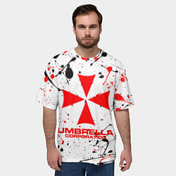 Футболка оверсайз мужская Resident evil - краска, цвет: 3D-принт — фото 2