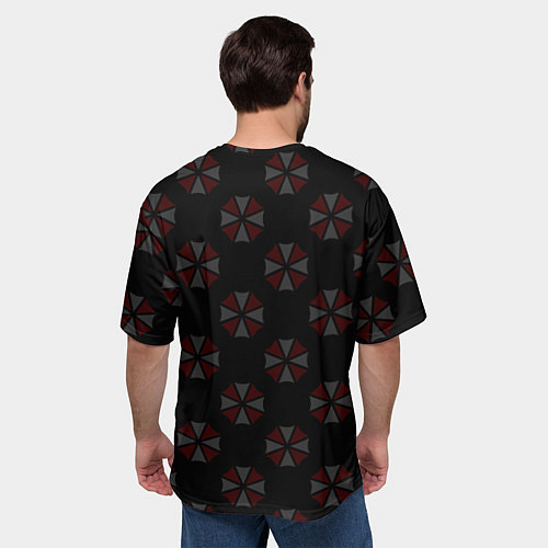 Мужская футболка оверсайз Resident evil - umbrella corporation / 3D-принт – фото 4