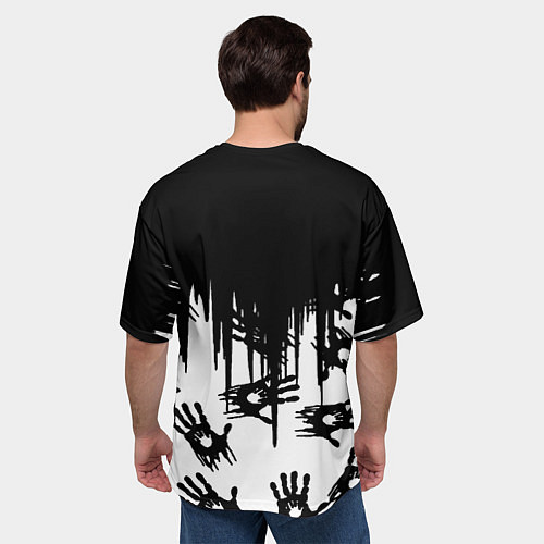 Мужская футболка оверсайз Nirvana rok hand / 3D-принт – фото 4