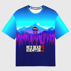 Футболка оверсайз мужская Red Dead Redemption rockstar, цвет: 3D-принт