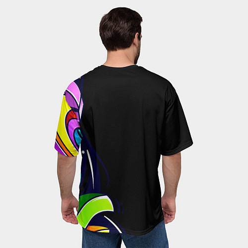 Мужская футболка оверсайз Geon Enduro graffitti / 3D-принт – фото 4
