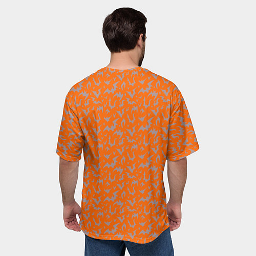 Мужская футболка оверсайз Хэллоуин - луна / 3D-принт – фото 4