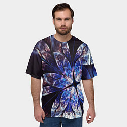 Футболка оверсайз мужская Фрактальный узора стекло, цвет: 3D-принт — фото 2