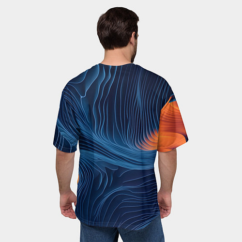 Мужская футболка оверсайз Абстрактная иллюзия / 3D-принт – фото 4