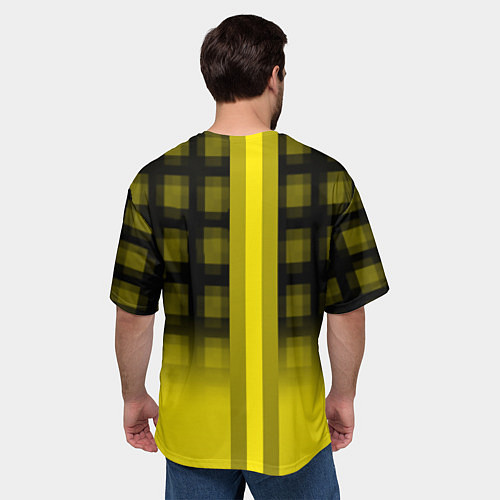 Мужская футболка оверсайз Герб РФ лого текстура / 3D-принт – фото 4